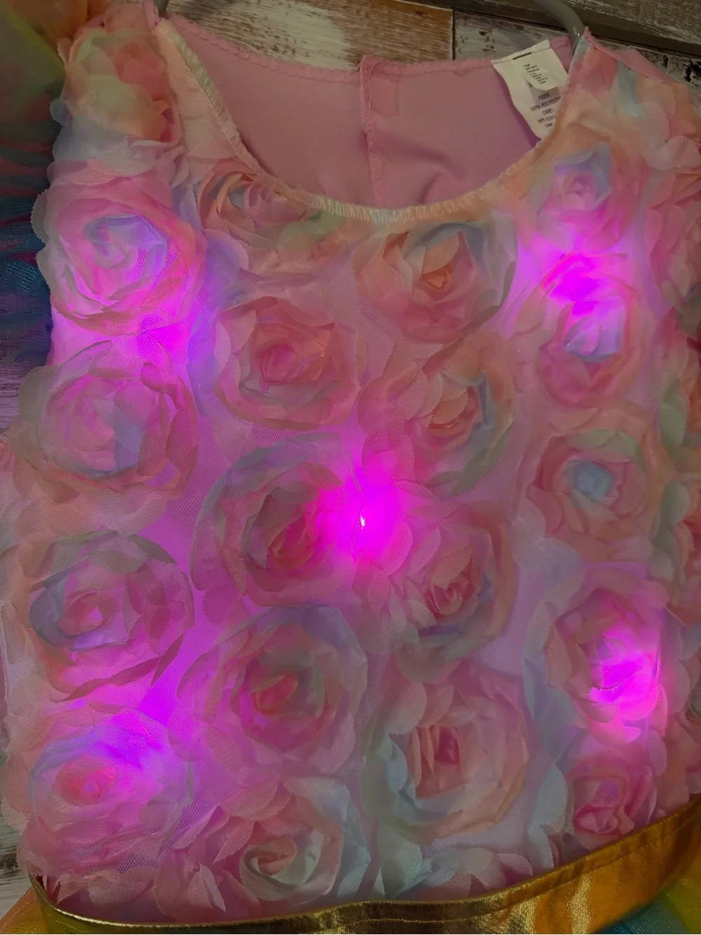 Target Light-Up Pink Floral Rainbow Tulle Costume Dress